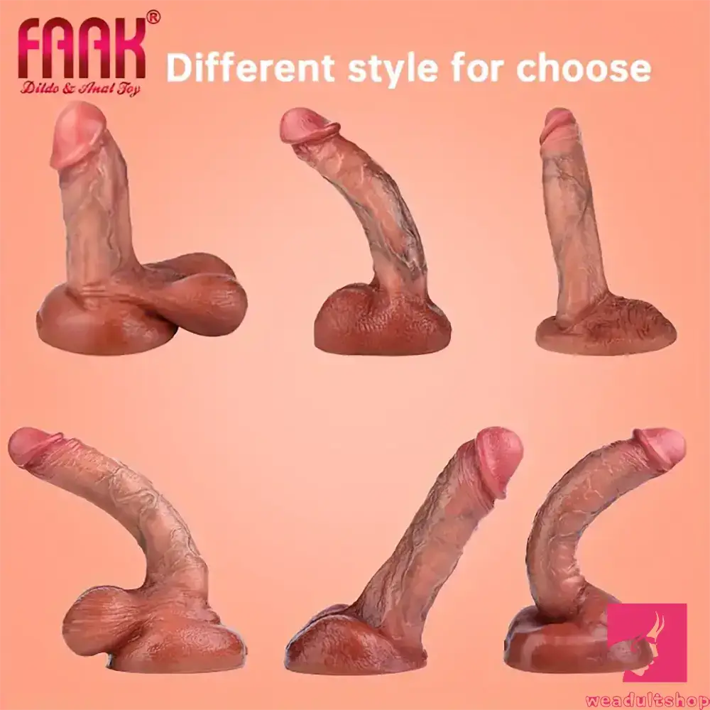 Anal toys with sturdy base-Six Lengths Liquid Silicone Realistic Dildo For Hands-Free Anal Play