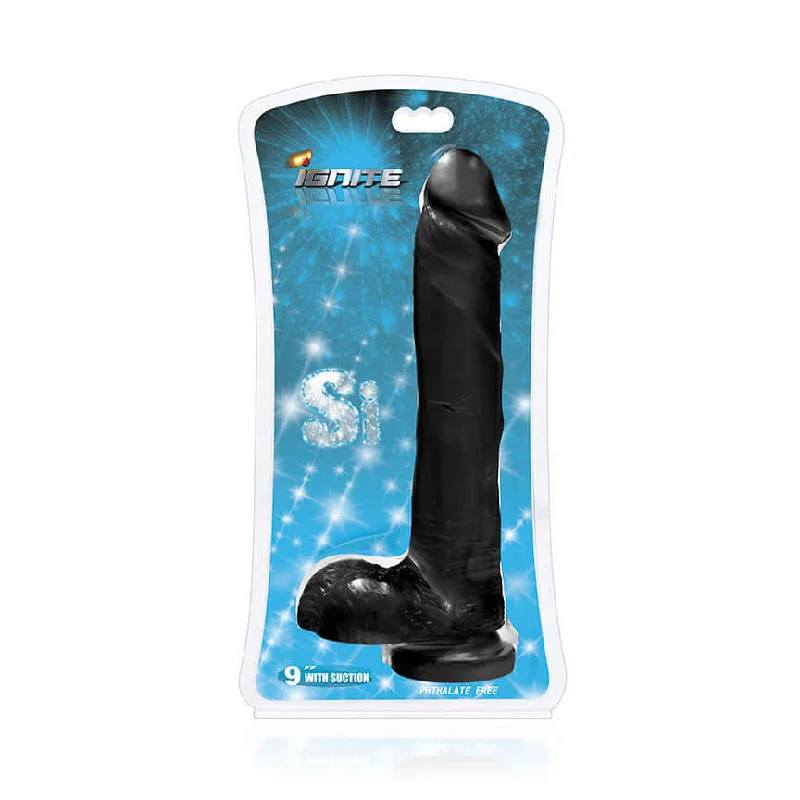 cock ring hybrid-Experience Passionate Pleasure with the 9-Inch Black Cock with Suction Cup