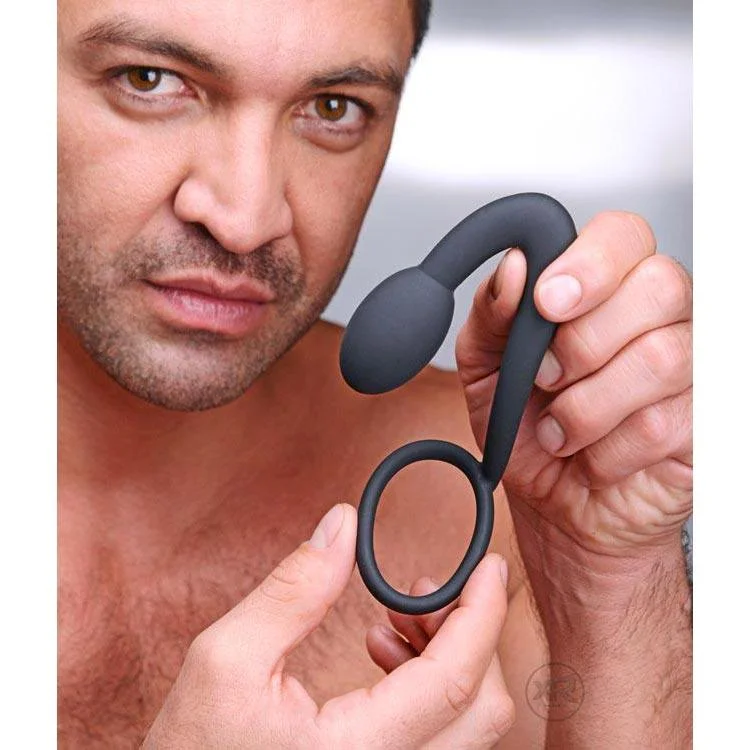 cock ring silver-The Explorer Silicone Cock Ring and Prostate Plug