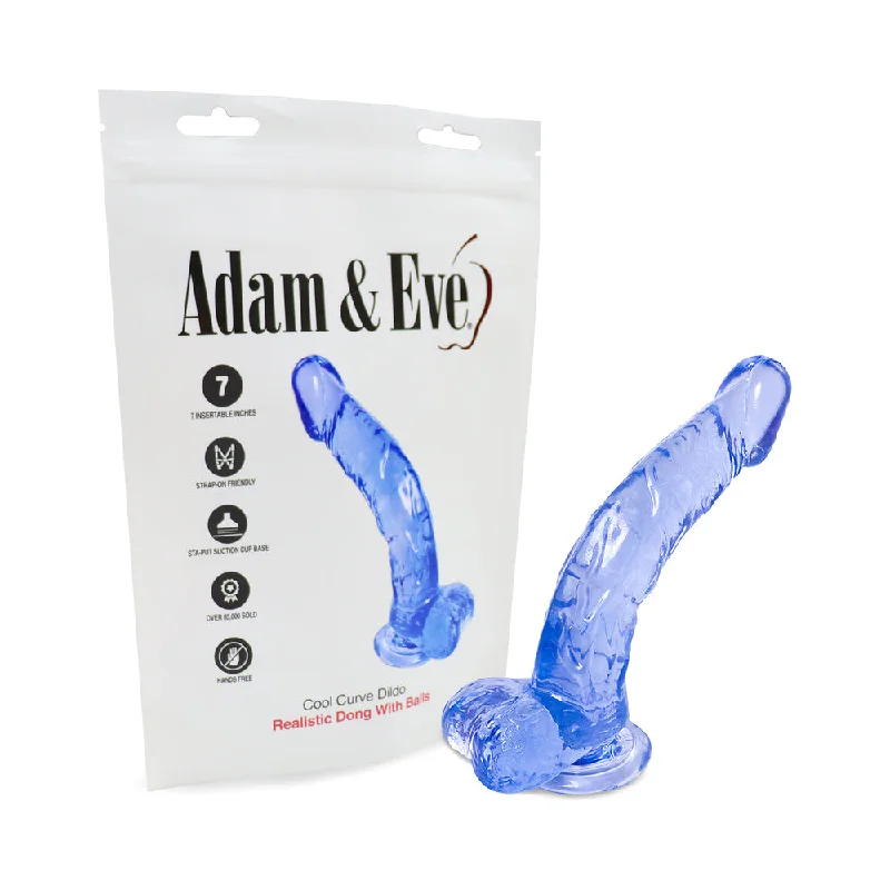 penis-hygiene-tools-penis-sensitivity-issues-Adam & Eve Cool Curve Jelly Dildo (Bag Packaging)