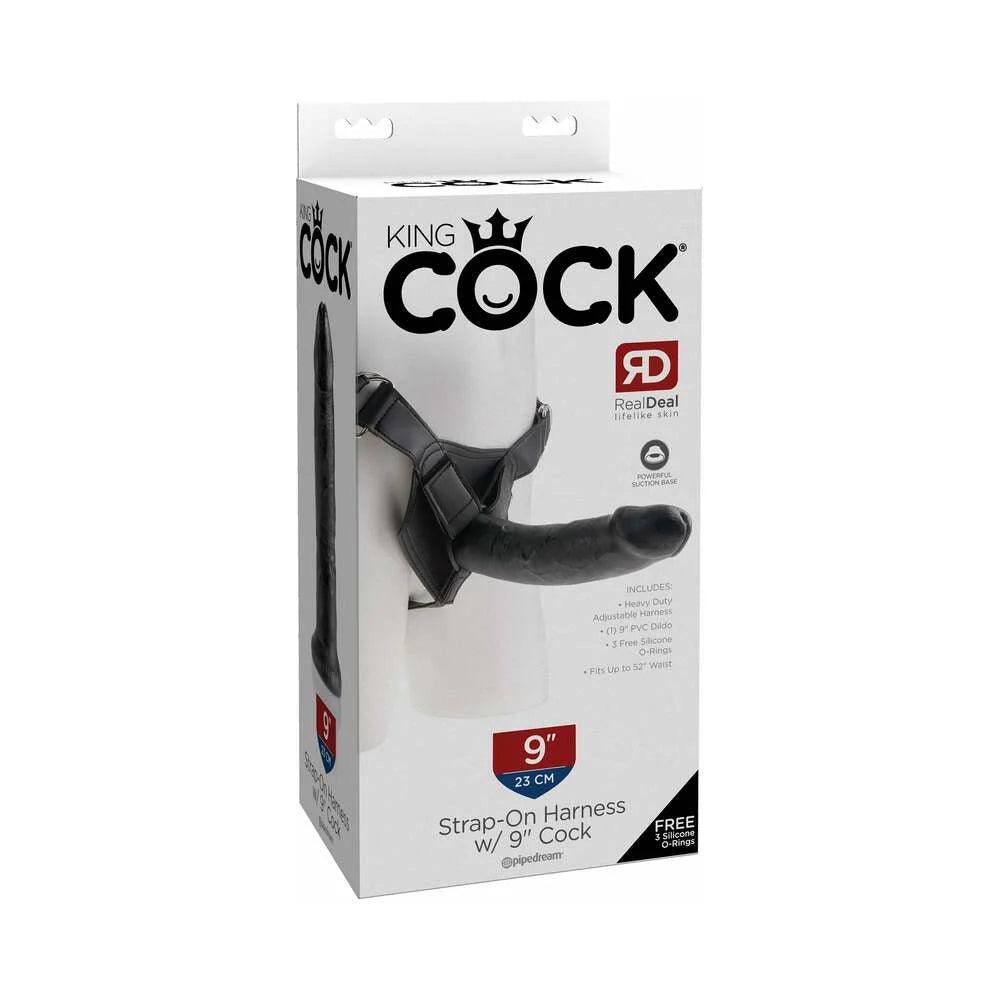 glass hands-free dildo-Pipedream King Cock Strap-on Harness With 9in. Dildo