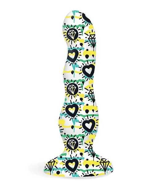 lifelike silicone dildo-Collage Curvy Premium Silicone Dildo - Body-Safe Coloring