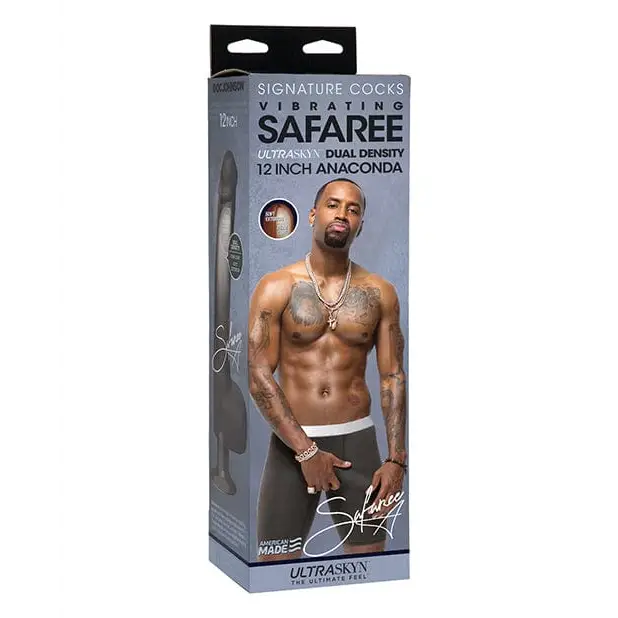 cock ring bold-Signature Cocks Ultraskyn 12" Cock Vibrating W/ Vac-u-lock Suction Cup- Safaree Samuels Anaconda