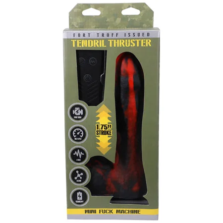 penis-length-research-penis-natural-remedies-Fort Troff Tendril Thruster Mini Fuck Machine Rechargeable Remote-Controlled Silicone 8.5 in. Thrusting Dildo Red/Black