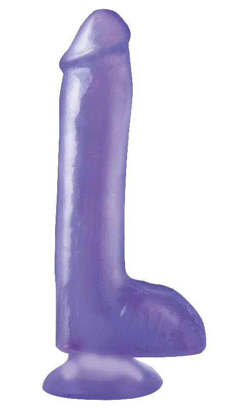 penis-care-solutions-penis-enlargement-methods-Basix Rubber Works 8 Inch Dong With Suction Cup -  Purple