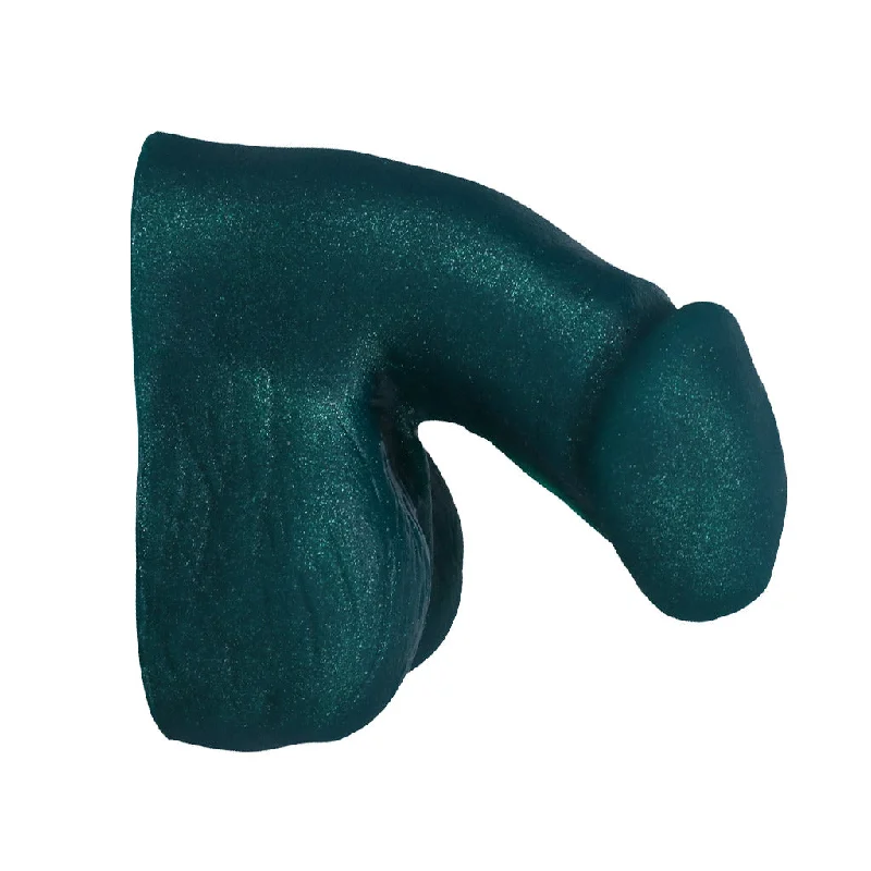 cock ring silicone-Tantus On The Go Silicone Packer, Emerald