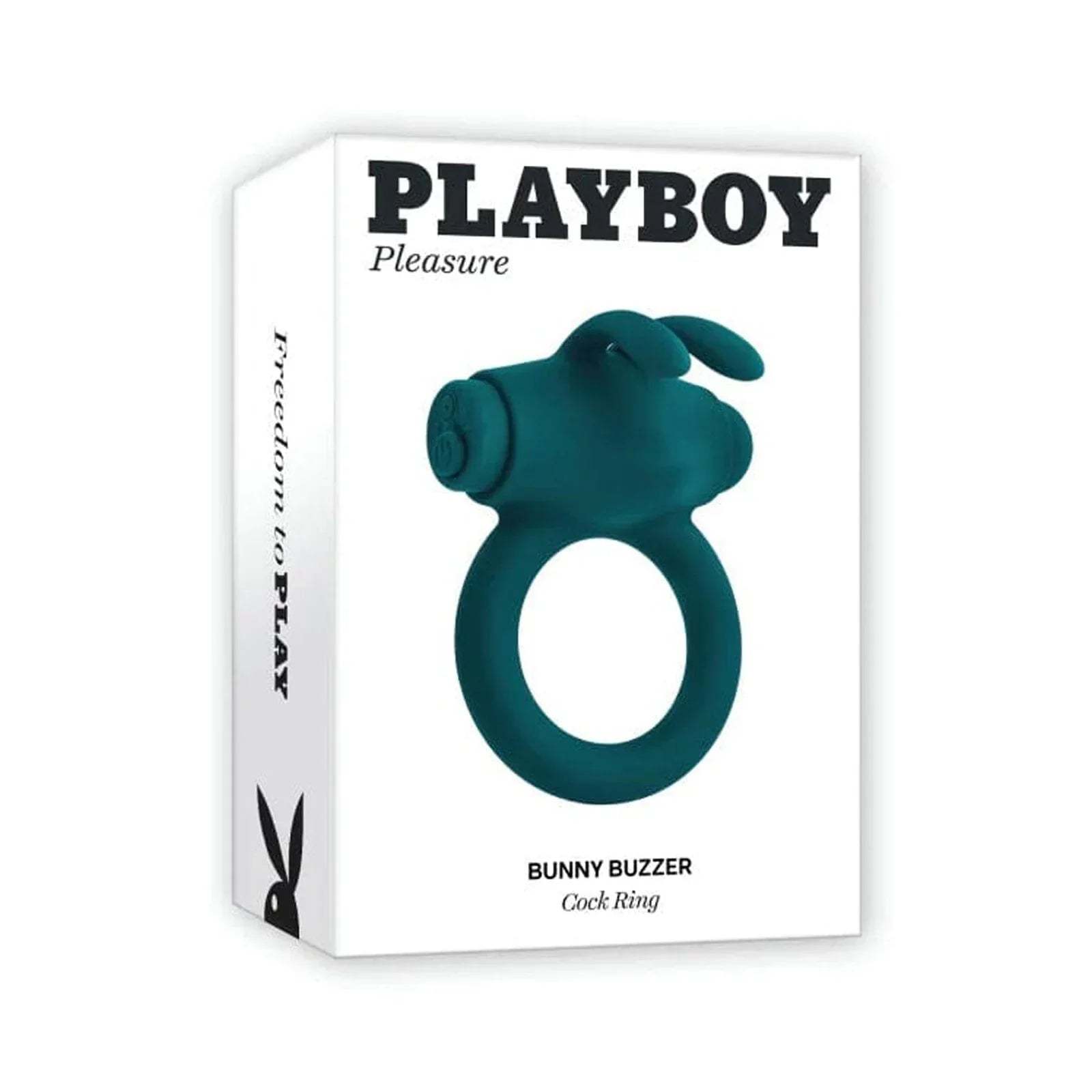 cock ring custom engraving-Playboy Bunny Buzzer Cock Ring In Teal