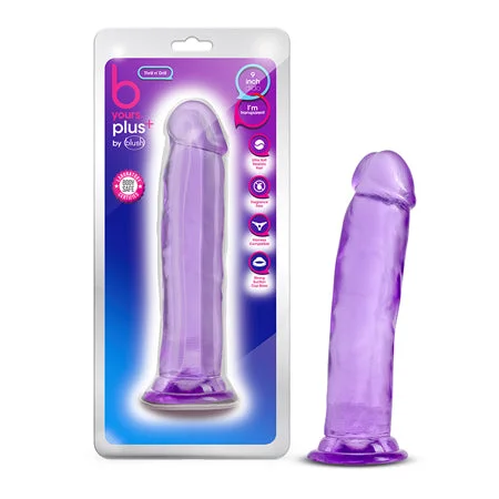 penis-health-advice-penis-performance-tips-Blush B Yours Plus Thrill n' Drill 9 in. Dildo with Suction Cup Purple