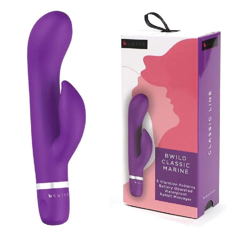 Anal toys with suction base-B Swish Bwild Classic Marine Rabbit Vibrator - Purple