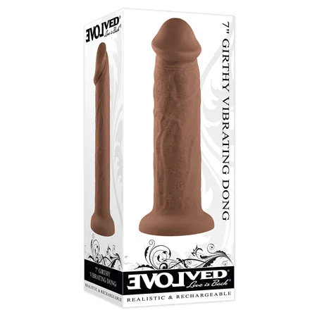 penis-surgery-risks-penis-extension-devices-Evolved Girthy Rechargeable Vibrating 7 in. Silicone Dildo