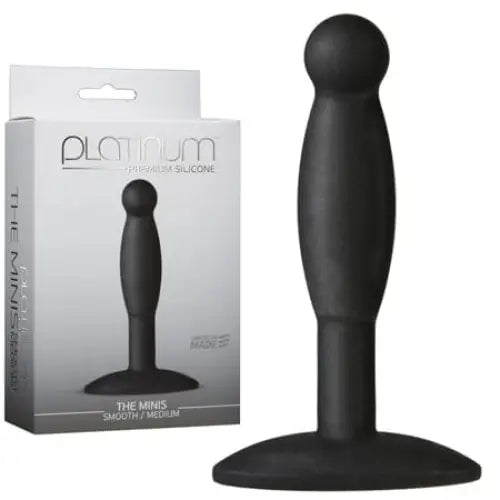 cock ring gag gift-Platinum Premium Silicone - The Minis - Smooth - Medium Black