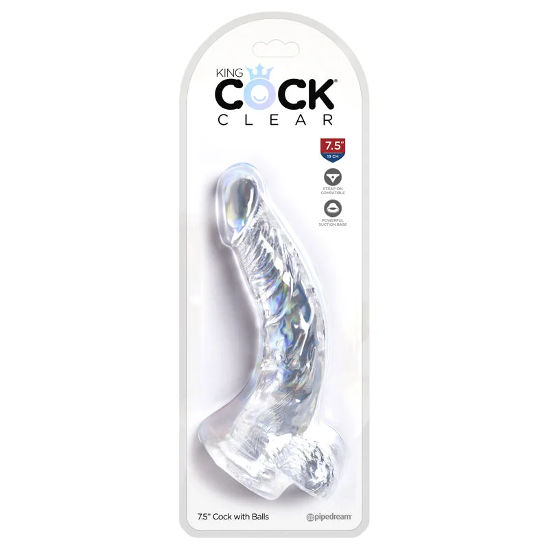 cock ring climax-King Cock Clear 7.5in Cock With Balls