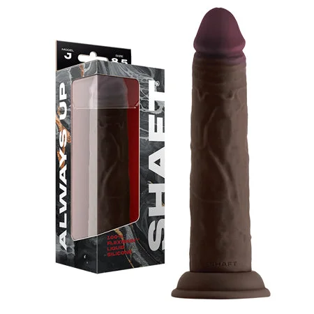 penis-injury-problems-penis-pump-reviews-Shaft Model J: 8.5 in. Dual Density Silicone Dildo Mahogany