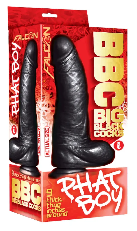 cock ring shatterproof-Falcon Big Black Cock Phat Boy 10" - The Ultimate Satisfaction