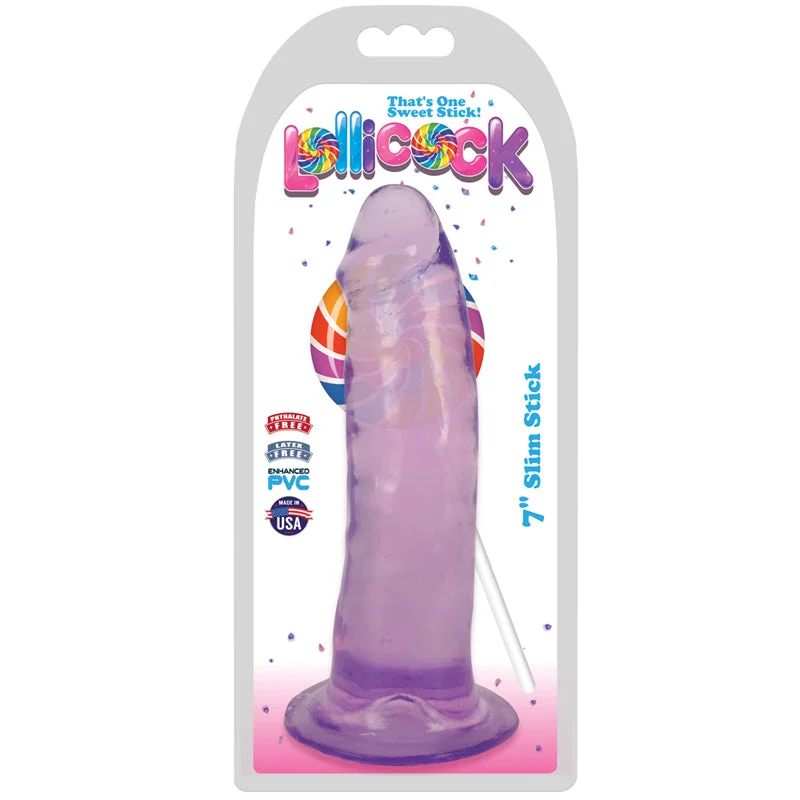 cock ring straight-Lollicock  Slim Stick 7in Grape Ice