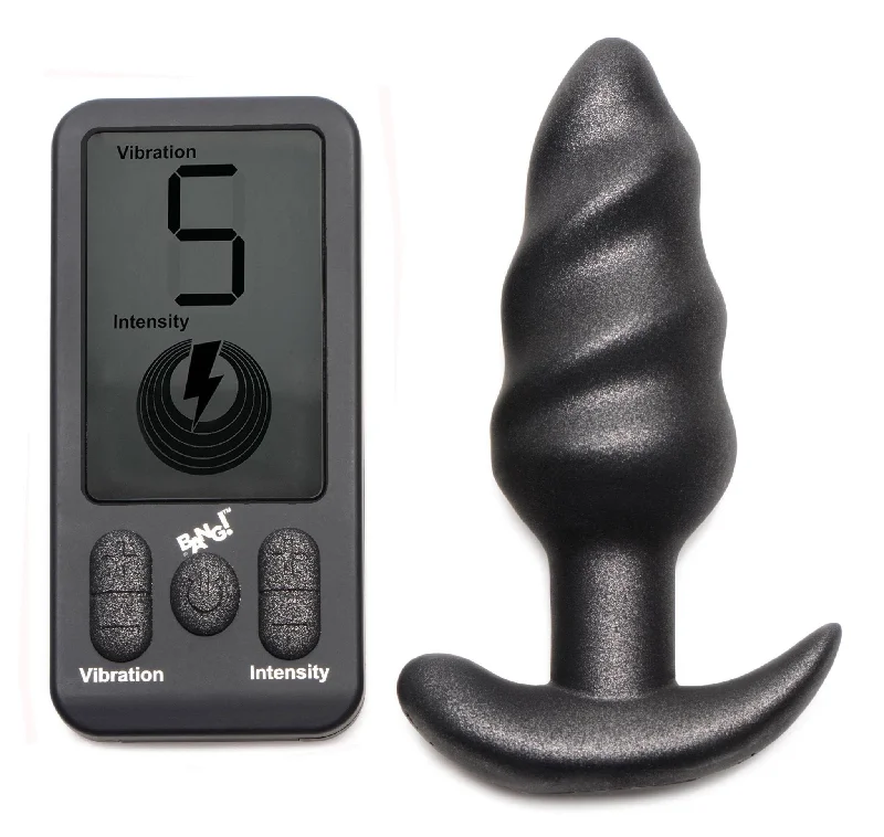 cock ring sleek-25X Vibrating Silicone Swirl Plug with Remote Control