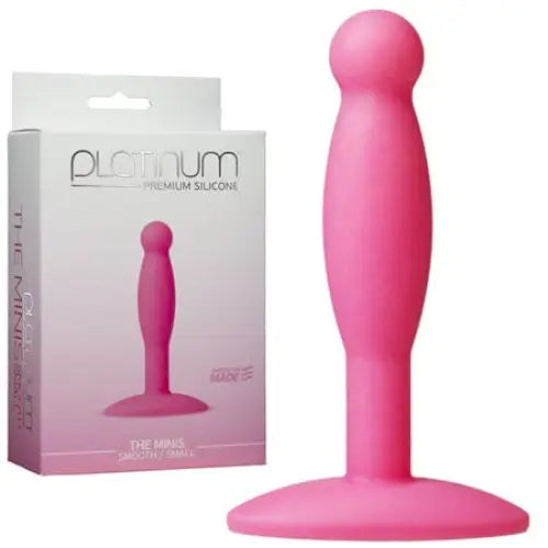 cock ring novelty-Platinum Premium Silicone - The Minis - Smooth - Small Pink