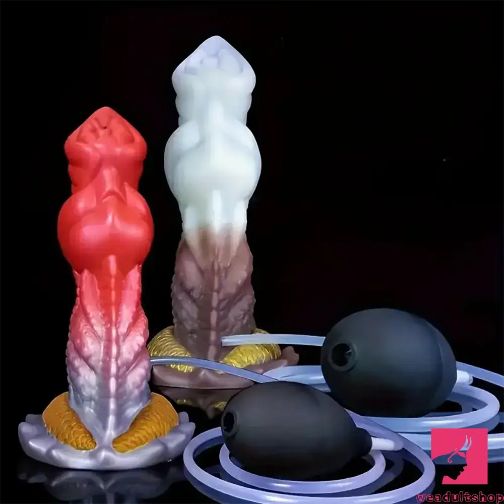 Anal toys with bold design-7.87in Real Silicone Soft Monster Squirting Dildo For Anal Expansion