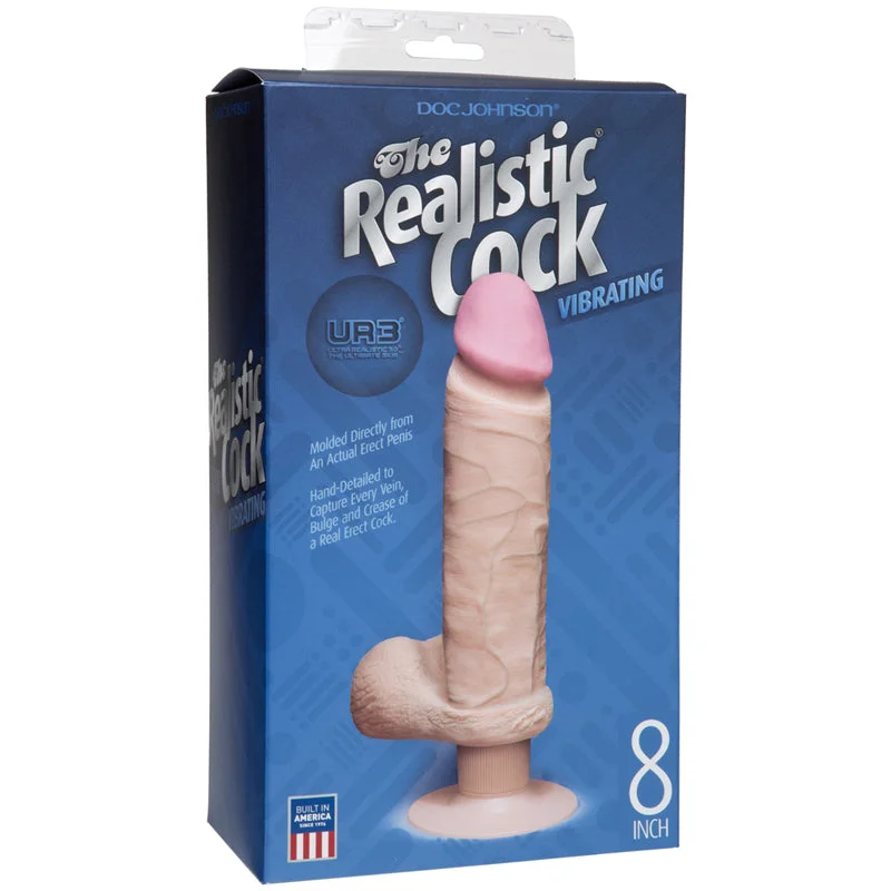 quiet realistic dildo-UR3 Realistic Vibrating Dildo 8.5 inch Insertable - Beige