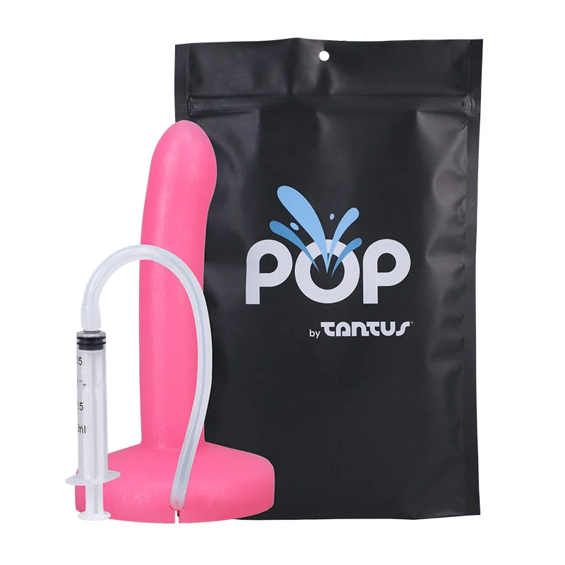 suction cup dildo-Pop Slim By Tantus Squirting Dildo Watermelon Bag