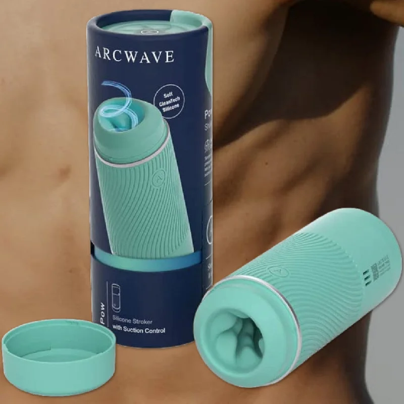 Anal toys with ribbed design-Arcwave Pow Male Stroker - Male Masturbator with Suction Control - Mint