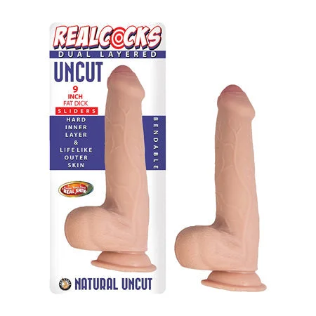 cock ring user guide-Realcocks Dual Layered Uncut Slider Fat Dick 9 in. Light