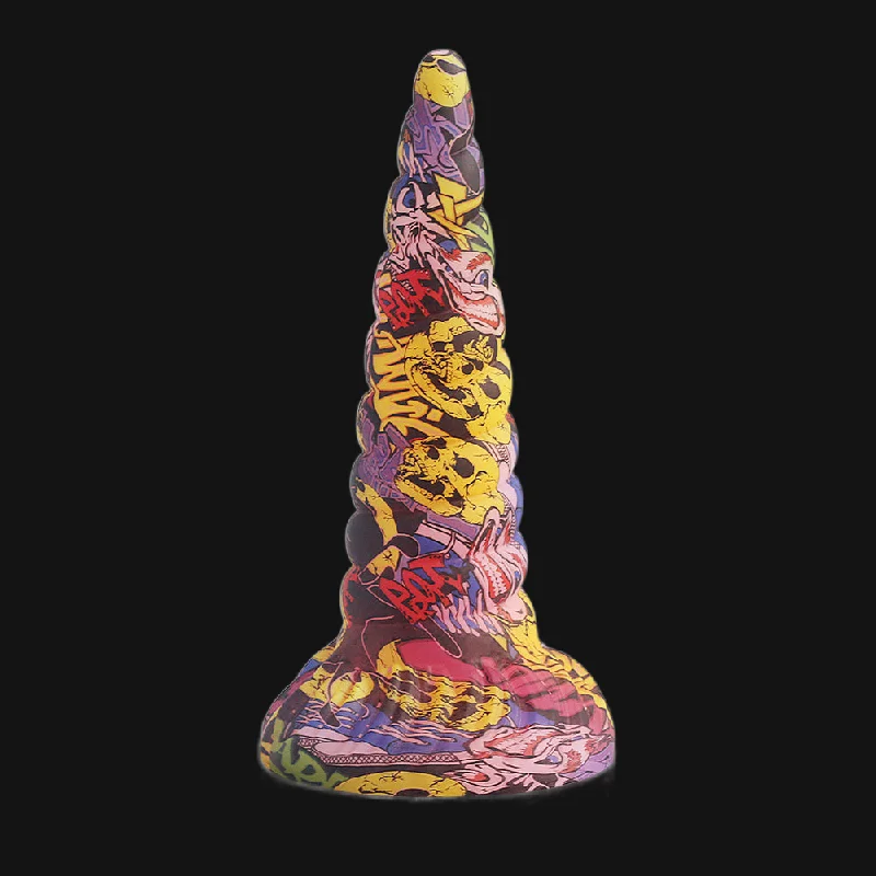 Anal toys for muscle training-Camo Cone Anal Dildo Big Suction Cup Sex Toys for Women - Premium Silicone Spiral Vaginal Stimulator