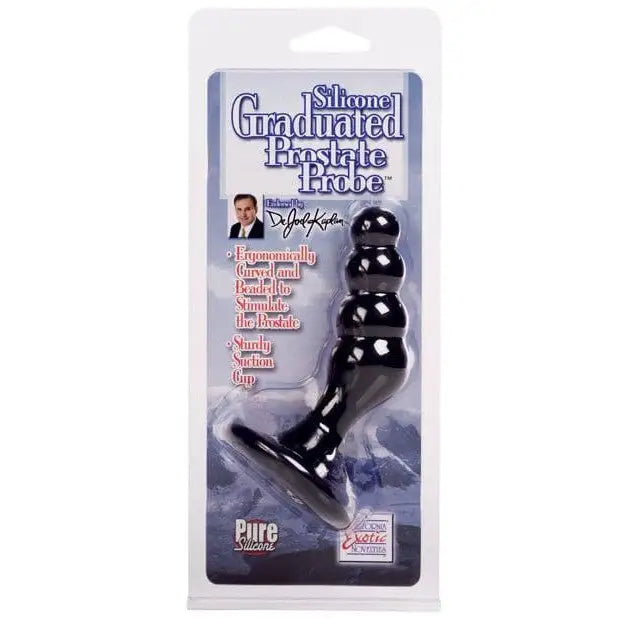 cock ring fetish-Dr Joel Kaplan Silicone Prostate Probe Graduated - Black