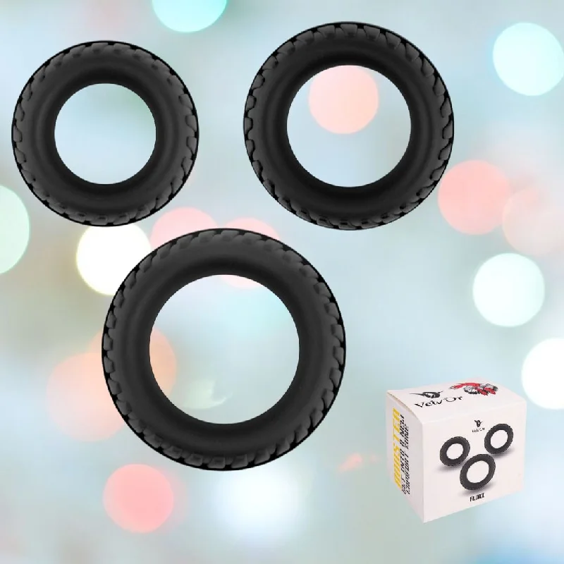 Anal toys for anal relaxation-Velv'Or Rooster Floki Silicone Cock Rings (3 Sizes)