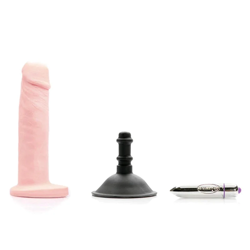 lifelike dildo-Tantus Alan O2 Dual Density Vibrating Dildo Kit Cream (bag)