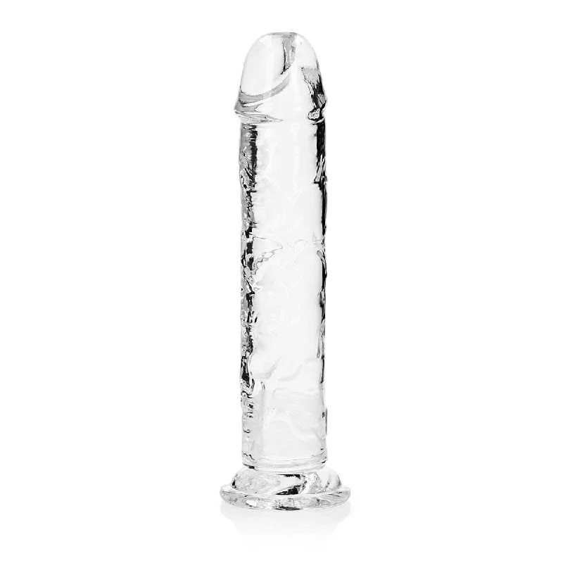 penis-function-tests-penis-injury-recovery-RealRock Crystal Clear Straight 11 in. Dildo Without Balls Clear