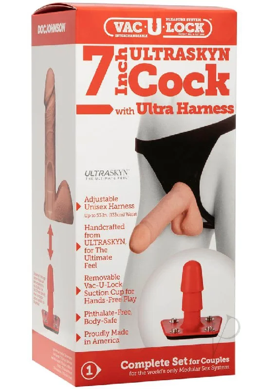 cock ring lightweight metal-Ultimate Strap-On Fun with Ultra Harness 2 and 7-Inch UR3 Cock