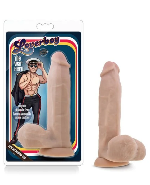 cock ring opaque-Blush Loverboy The War Hero 8" Realistic Cock - Vanilla