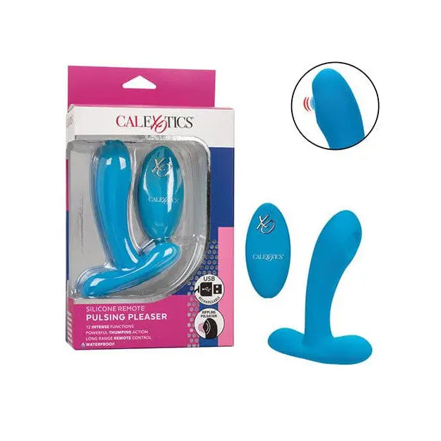 cock ring green-Silicone Pulsing Pleaser W/remote - Blue