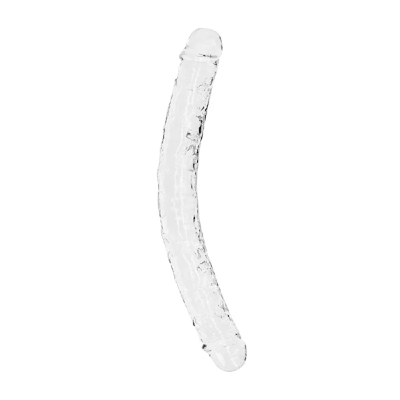 penis-size-benefits-penis-performance-tips-RealRock Crystal Clear Double Dong 13 in. Dual-Ended Dildo Clear