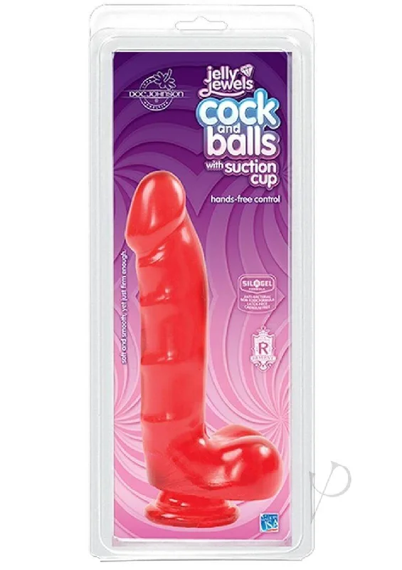 cock ring aluminum-6" Jelly Jewels with Suction Cup Cock and Balls: Dive into the Depths of Pleasure