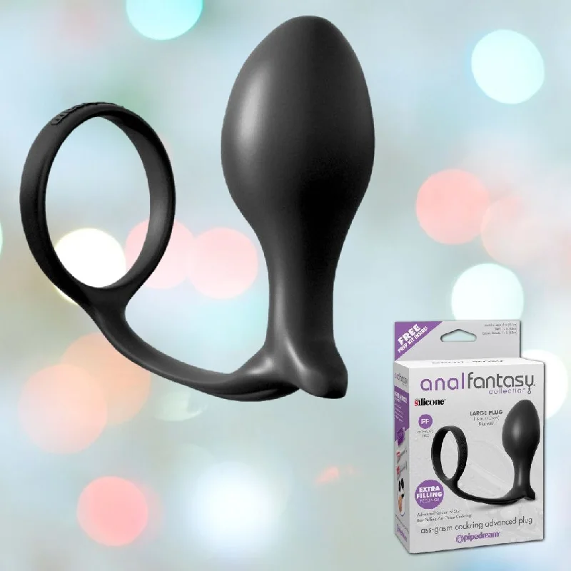 Anal toys with soft curves-Anal Fantasy Collection Ass Gasm Cock Ring (with Anal Plug)