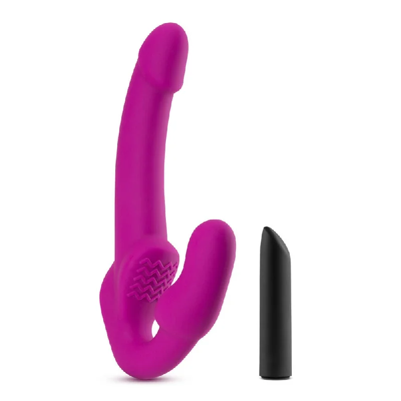 strap-on vibrating dildo-Blush Temptasia Estella Strapless Silicone Dildo - Pink