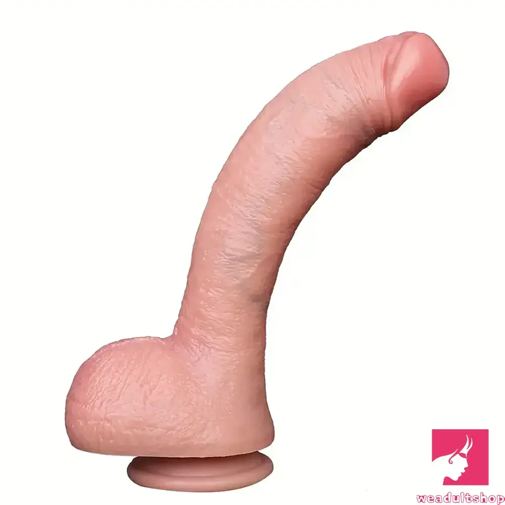 Anal toys with soft edges-10.1in Realistic Large Silicone Soft Anal Dildo For Adult Couple Flirting Sex