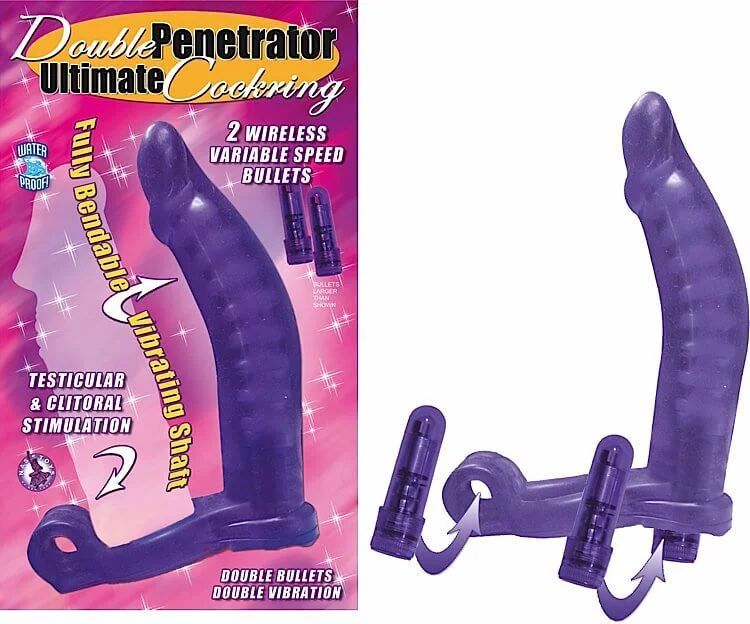 cock ring unbreakable-Double Penetrator Ultimate Cockring Purple