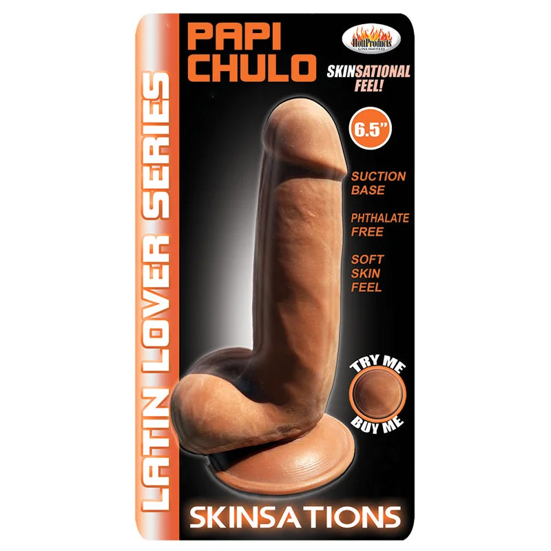 beaded dildo-Latin Lover Papi Chulo 6.5 inches Tan Dildo