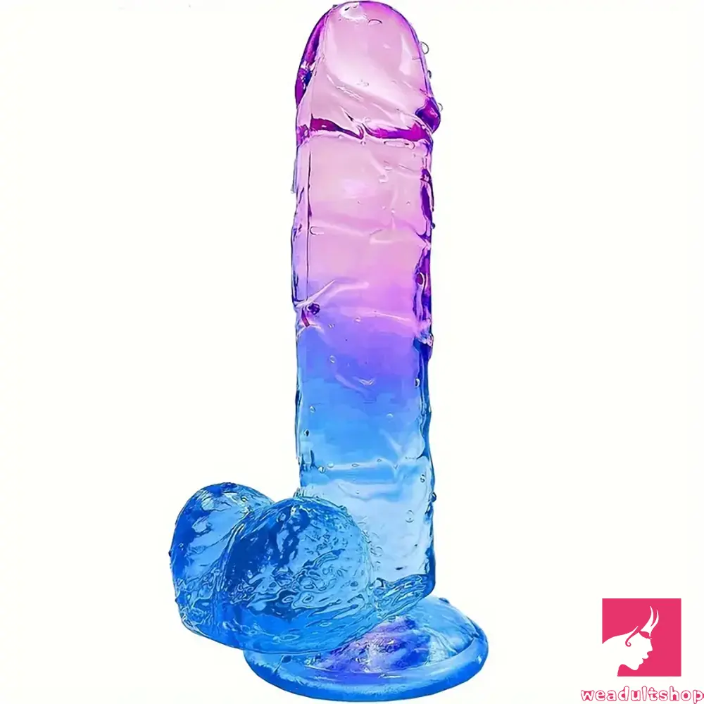 Anal toys for teasing fun-7.5in Soft Silicone Clear Real Dildo For Women Anal Sex Stimulator