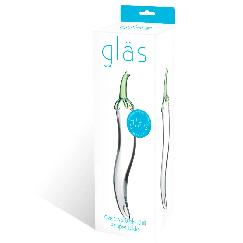 realistic spiral dildo-Glas Glass Naturals Chili Pepper Dildo