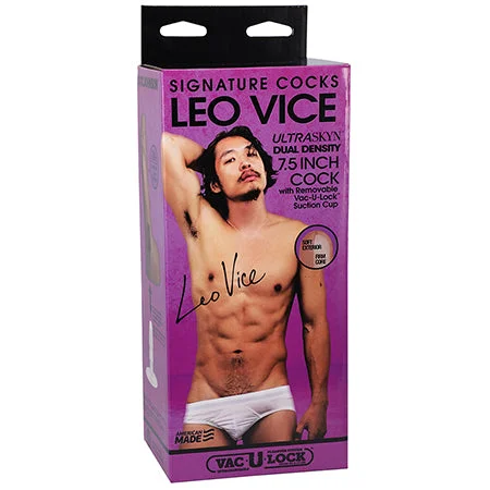 penis-size-concerns-penis-enlargement-methods-Signature Cocks Leo Vice ULTRASKYN 6 in. Dual Density Dildo with Removable Vac-U-Lock Suction Cup