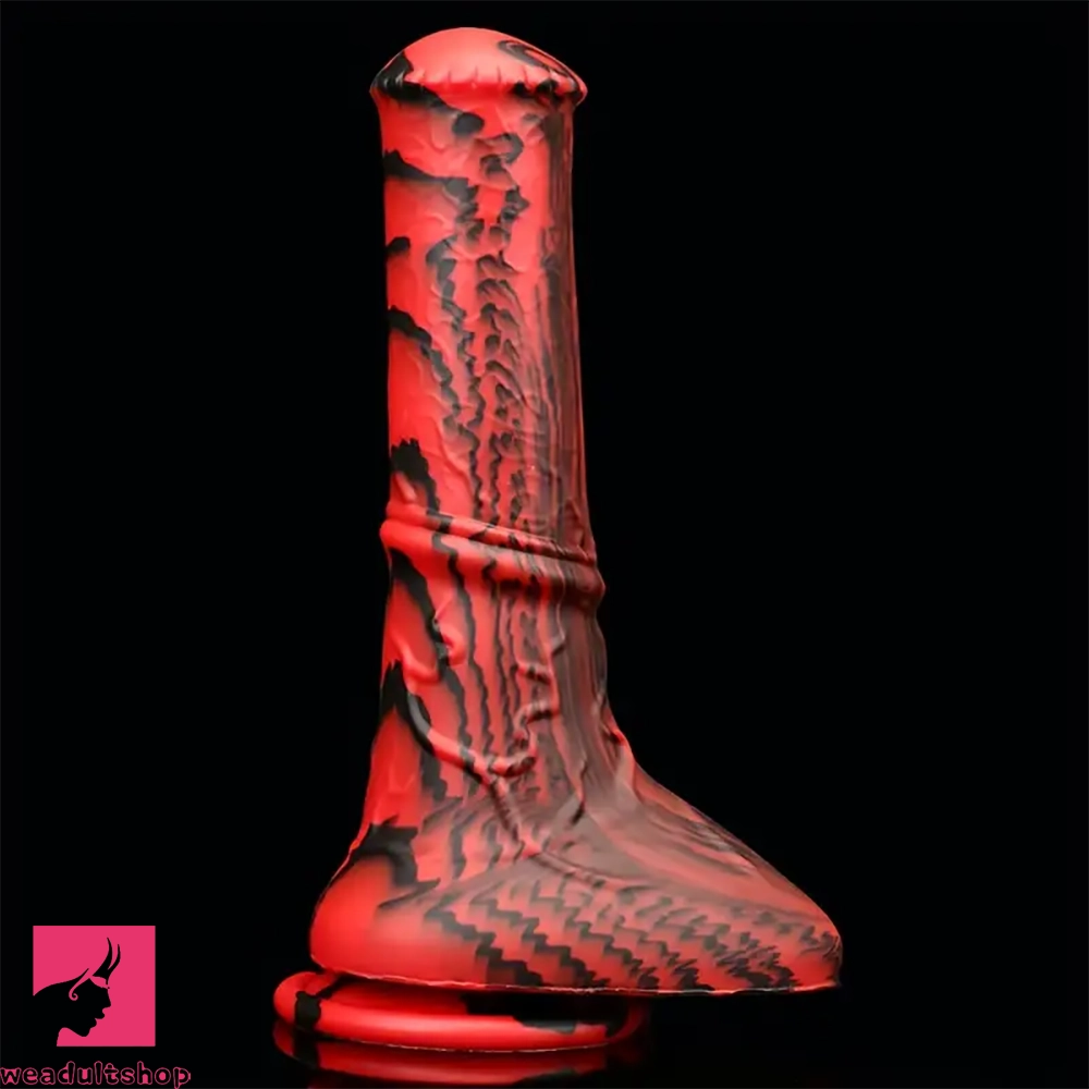 Anal toys with ribbed tip-8.54in Horse Dildo Liquid Silicone Animal Big Soft Anal Cock Dildo