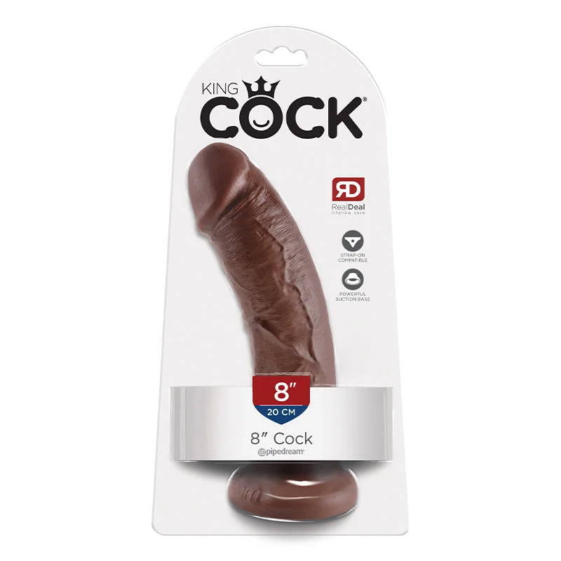 vibrating tentacle dildo-King C*ck 8 Inches Dildo - Brown